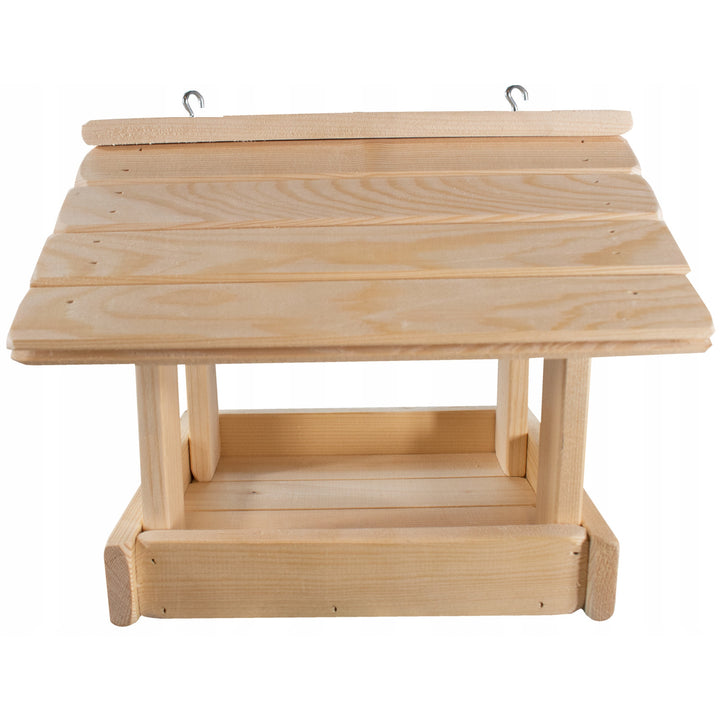 Mangiatoia per uccelli Woodok, in legno, ganci resistenti