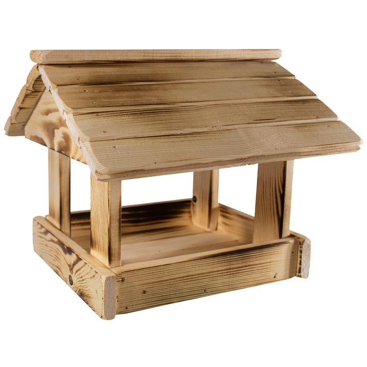 Mangiatoia per uccelli Woodok, in legno, piegata, ganci resistenti