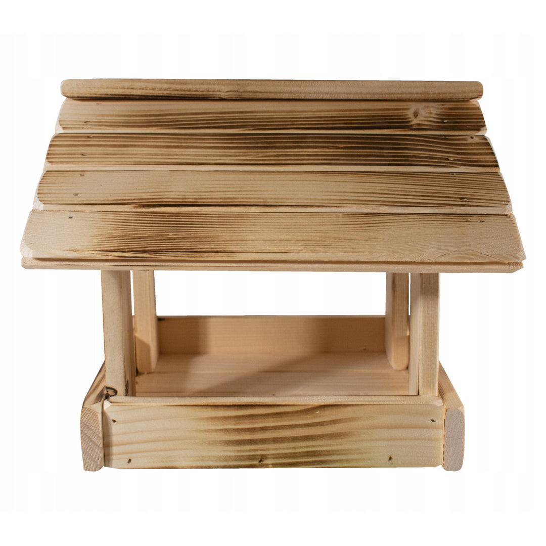 Mangiatoia per uccelli Woodok, in legno, piegata, ganci resistenti