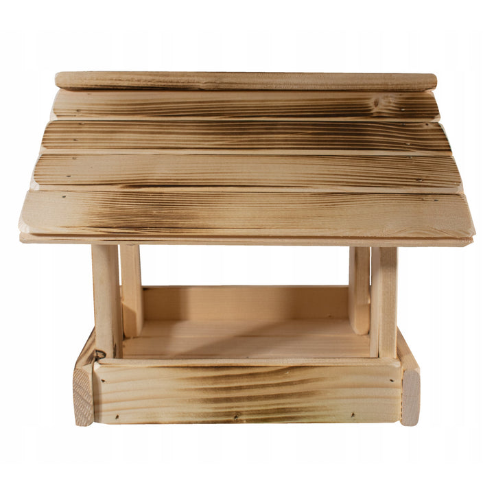 Mangiatoia per uccelli Woodok, in legno, piegata, ganci resistenti