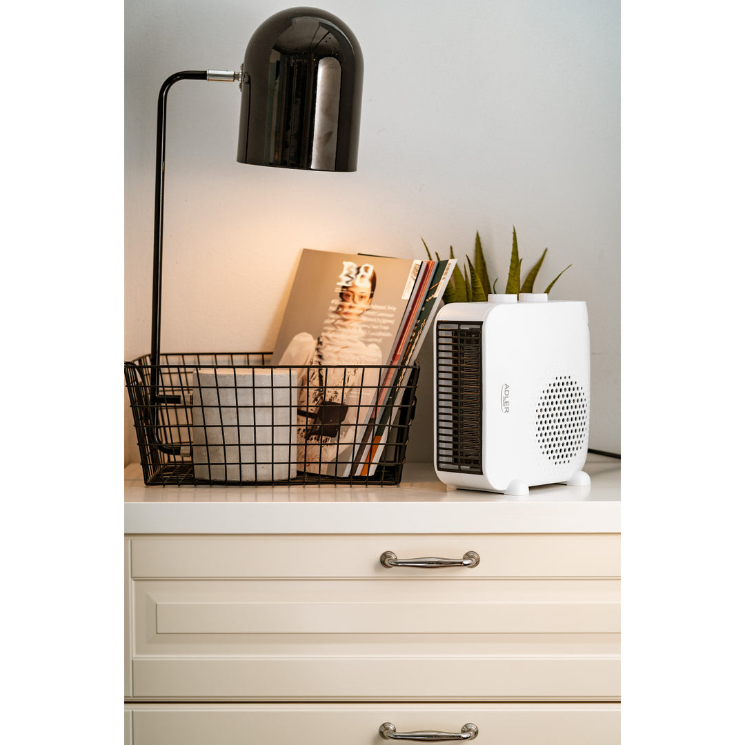 Termoventilatore Adler,doppia funzione, aria fredda, 2000W, bianco, AD 7725