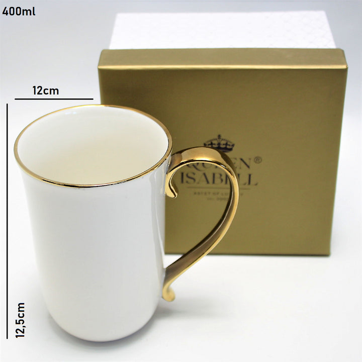 Tazza da caffè grande in porcellana 400ml Queen Isabell W23GD59-06426