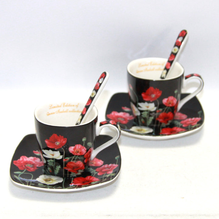 Set di tazze in porcellana per espresso con piattiniQueen Isabell W9PB06-09510