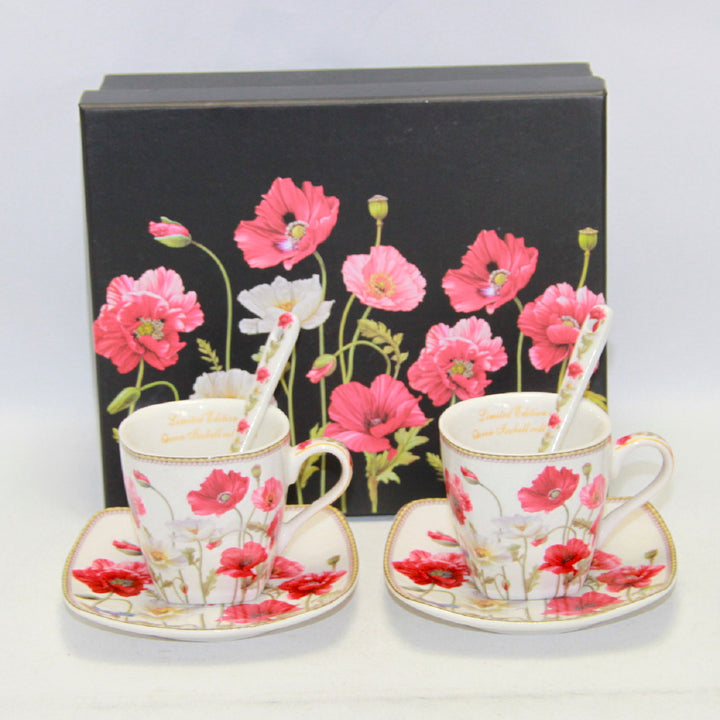 Set di tazze da caffè in porcellana per espresso con piattini Queen Isabell W9PWH06-09596 2x 80ml
