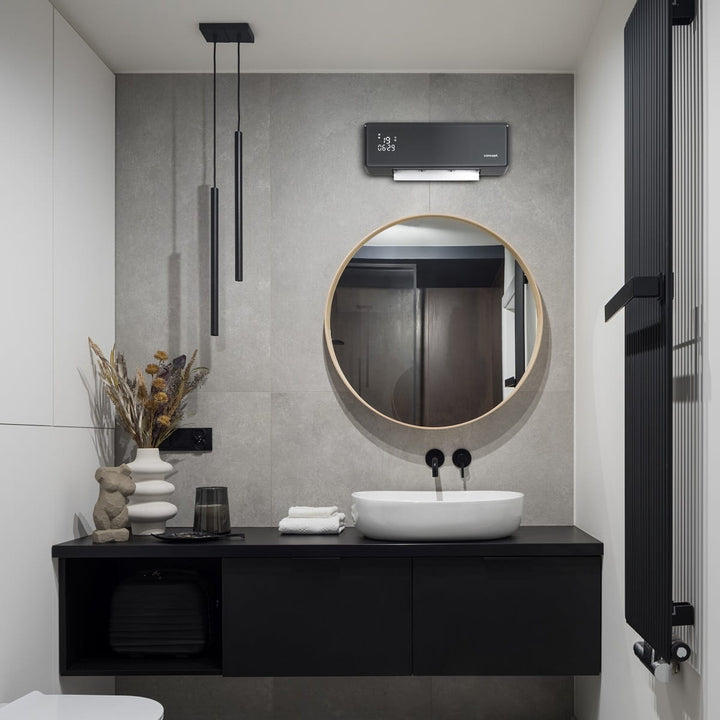Riscaldatore in ceramica Concept, a parete, display LED, timer, grigio, QH4100