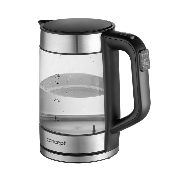 Bollitore elettrico in vetro Concept da 1,7 l con controllo della temperatura RK4067