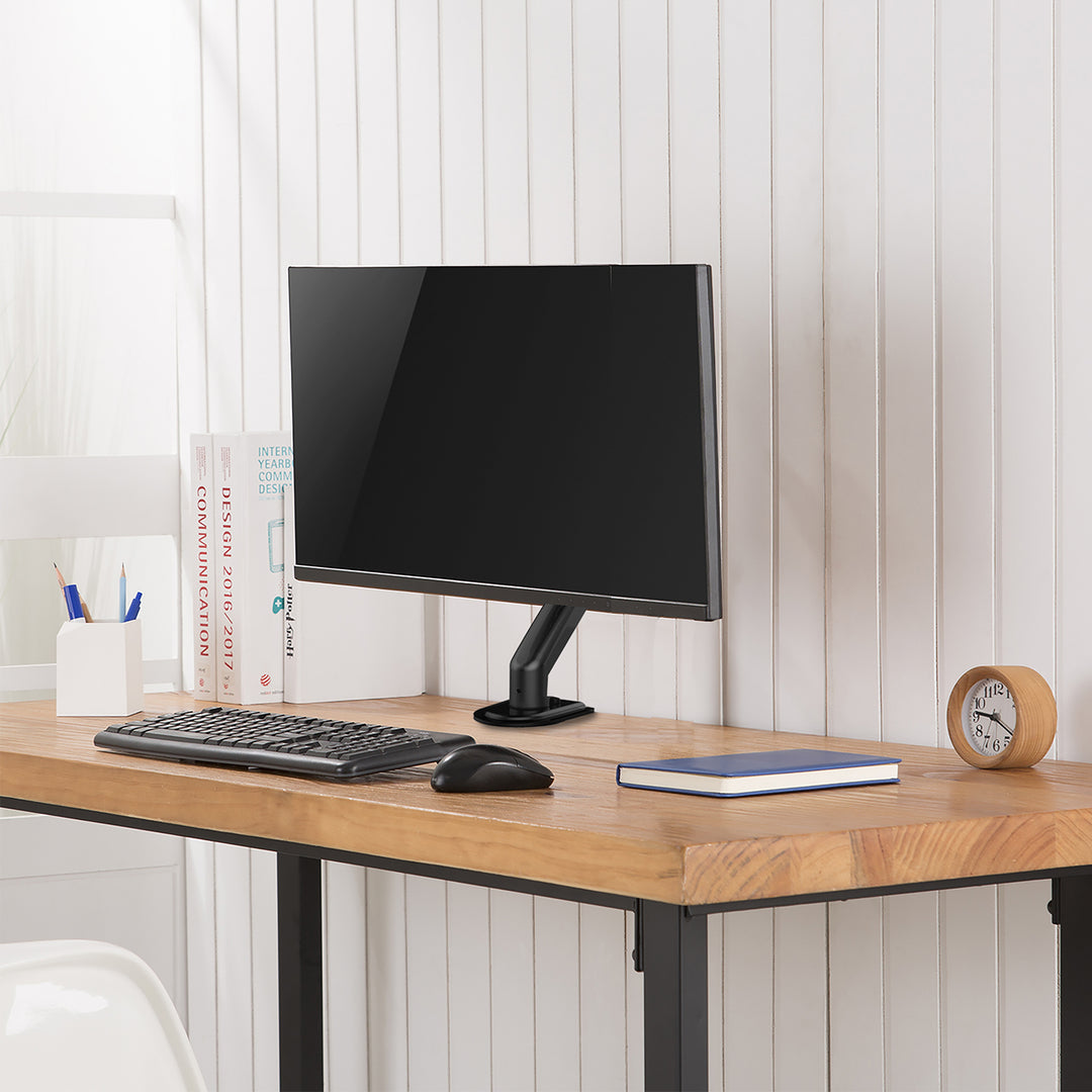 Supporto per monitor Maclean, molla a gas, 13"-27", 8 kg, nero, MC-860N