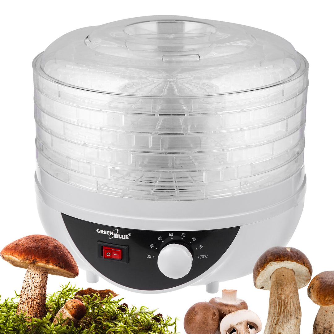 Essiccatore per funghi, verdure e frutta GreenBlue, potenza 250W - molto silenzioso, spina GB195 UK