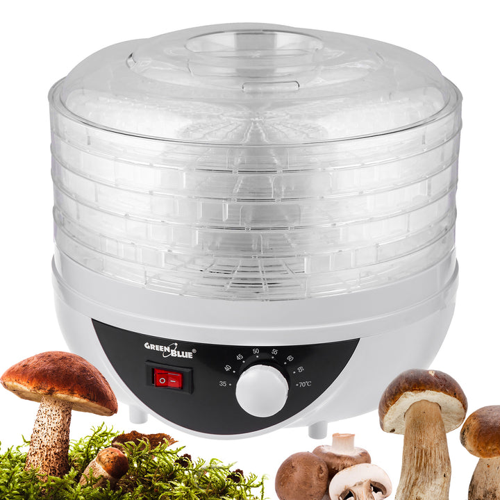 Essiccatore per funghi, verdure e frutta GreenBlue, potenza 250W - molto silenzioso, spina GB195 UK