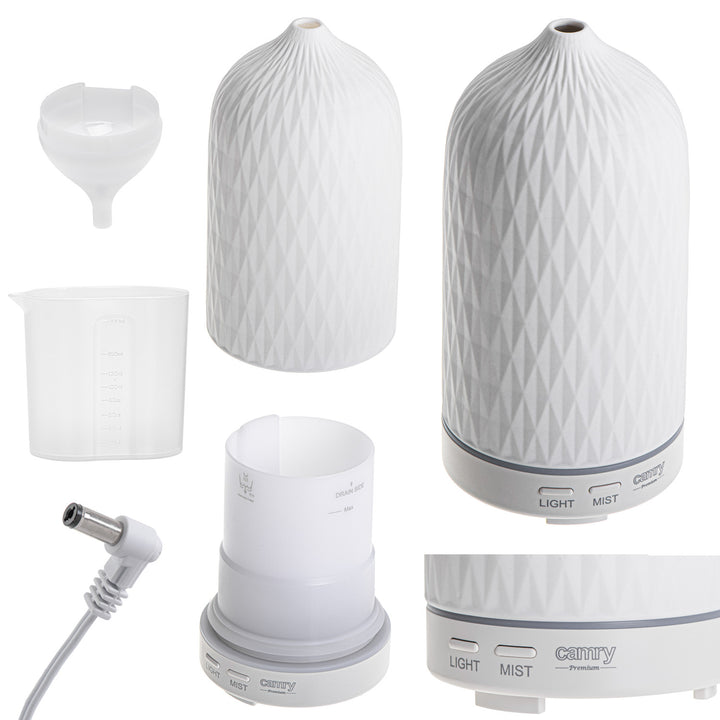 Camry CR 7970 Diffusore di profumo, ultrasonico, ceramico, 100 ml, lampada d'atmosfera