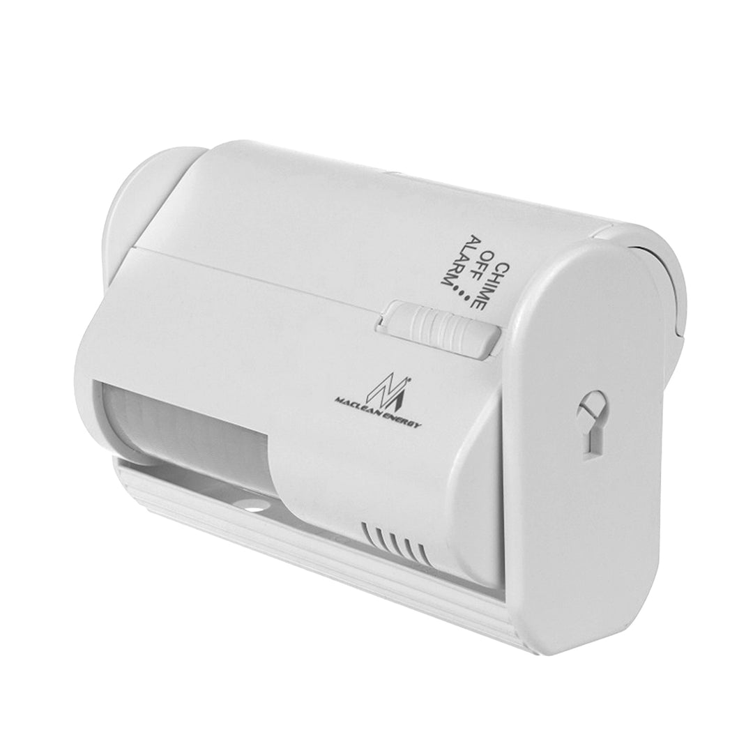 Segnalatore d'ingresso senza fili Maclean, sensore PIR, portata 8 m, alimentato da una batteria da 9 V CC, volume superiore a 70 dB, MCE311 W
