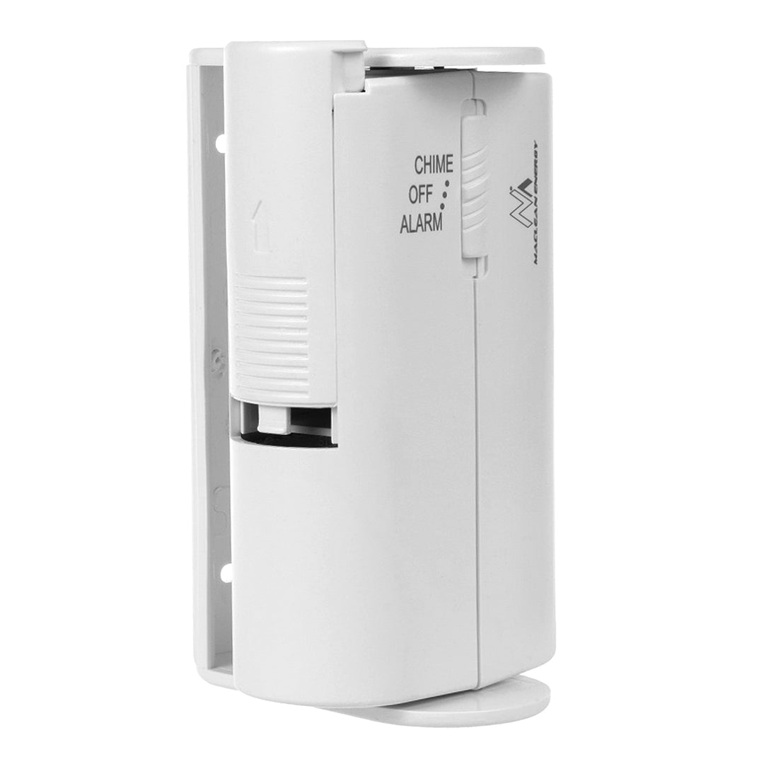 Segnalatore d'ingresso senza fili Maclean, sensore PIR, portata 8 m, alimentato da una batteria da 9 V CC, volume superiore a 70 dB, MCE311 W