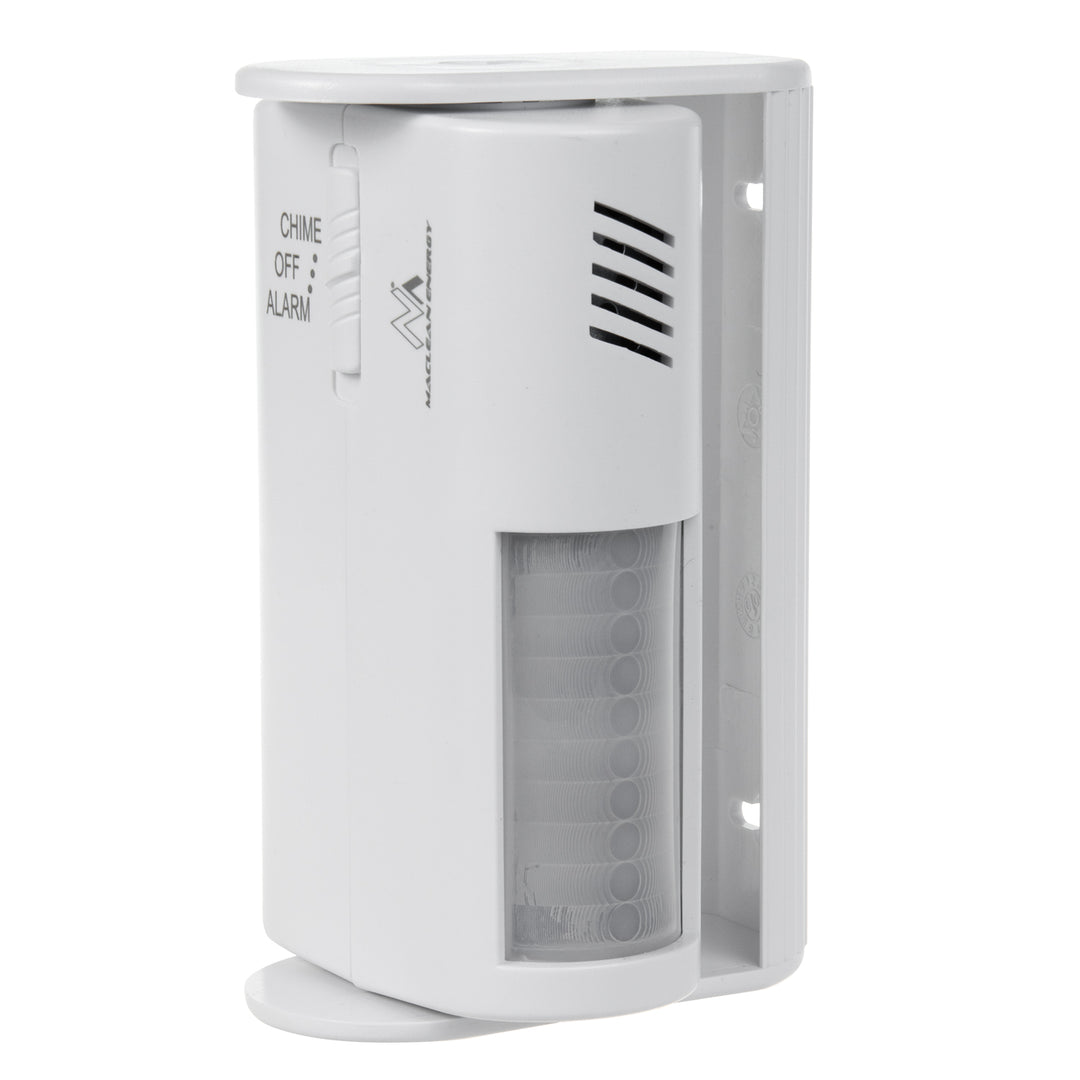 Segnalatore d'ingresso senza fili Maclean, sensore PIR, portata 8 m, alimentato da una batteria da 9 V CC, volume superiore a 70 dB, MCE311 W