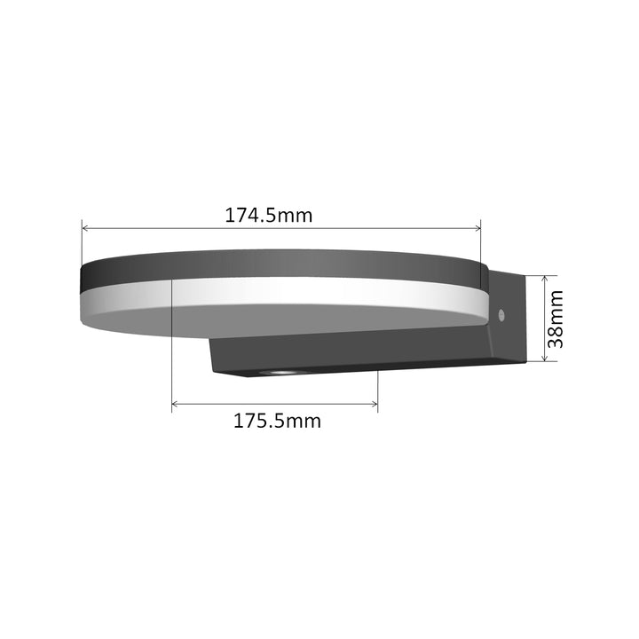 Lampada LED Maclean, nera, 15W, IP65, 1300lm, bianco neutro (4000K) MCE346 B