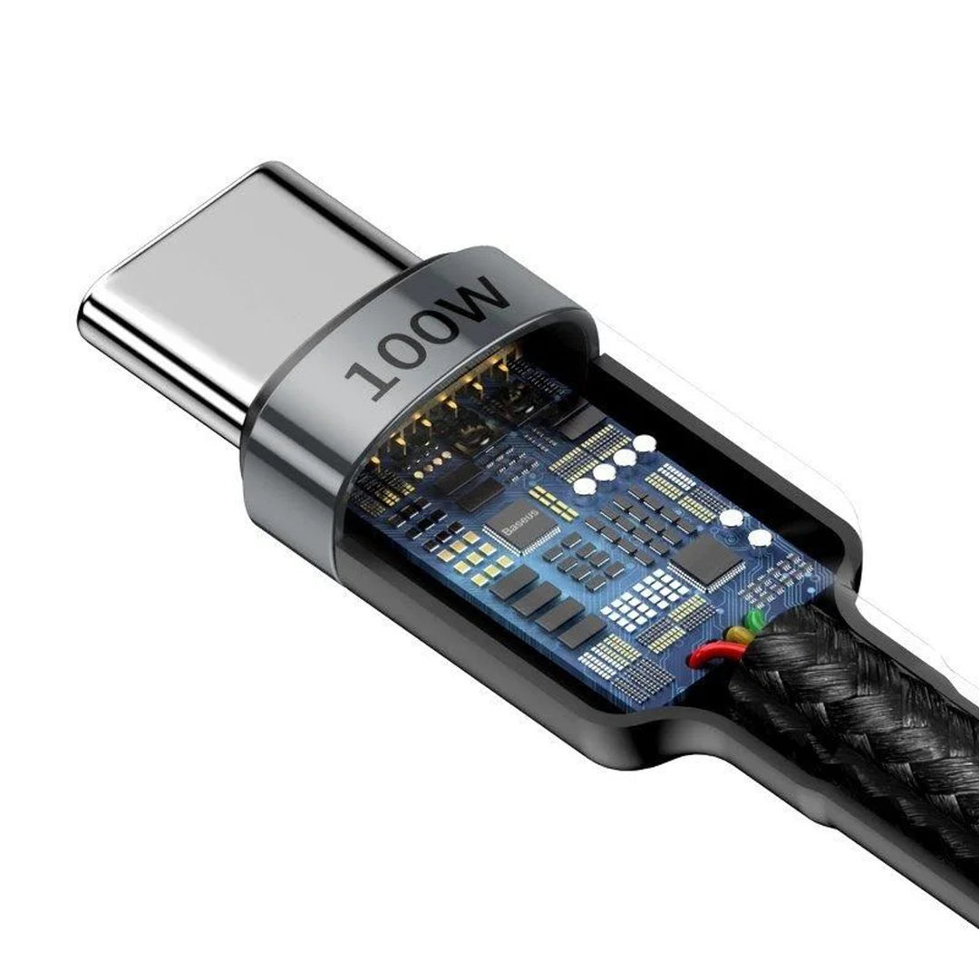 Cavo USB-C PD 2.0 200cm Baseus Cafule CATKLF-ALG1 Quick Charge 3.0 5A con supporto alla ricarica rapida 100W