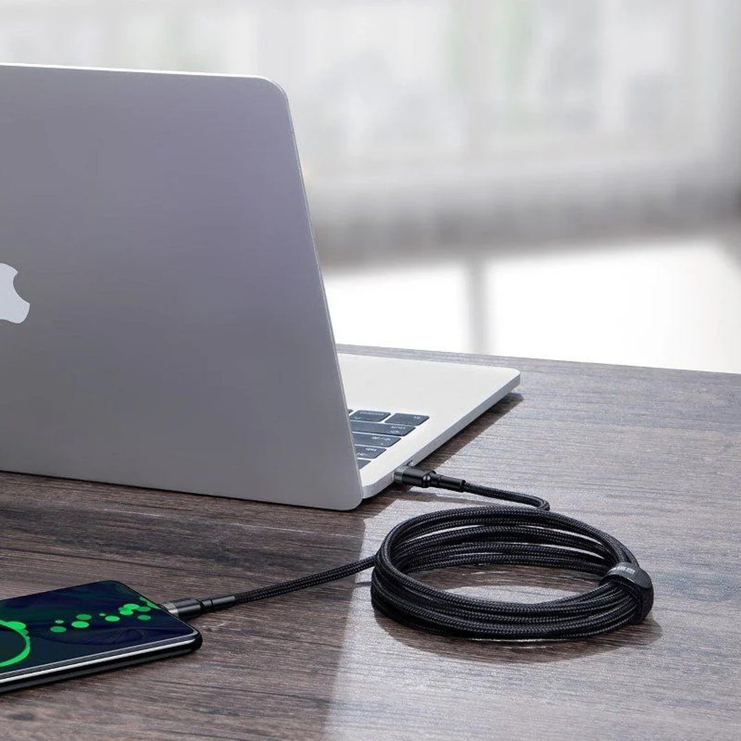 Cavo USB-C PD 2.0 200cm Baseus Cafule CATKLF-ALG1 Quick Charge 3.0 5A con supporto alla ricarica rapida 100W