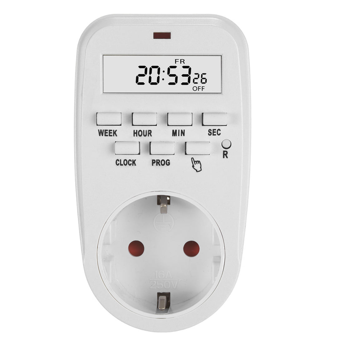 Interruttore orario digitale GreenBlue - timer, carico massimo 16A, IP20, GB362 F