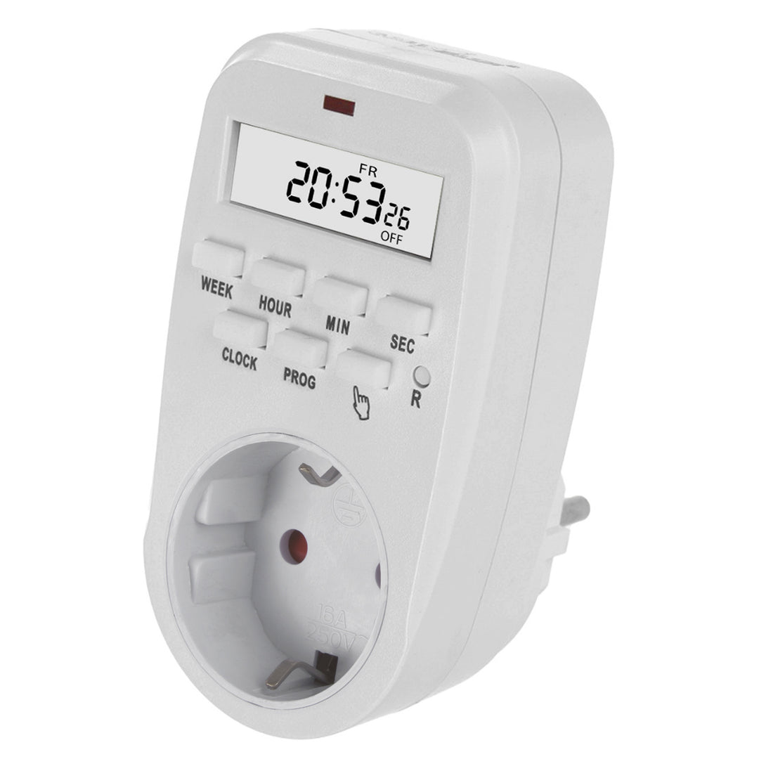 Interruttore orario digitale GreenBlue - timer, carico massimo 16A, IP20, GB362 F