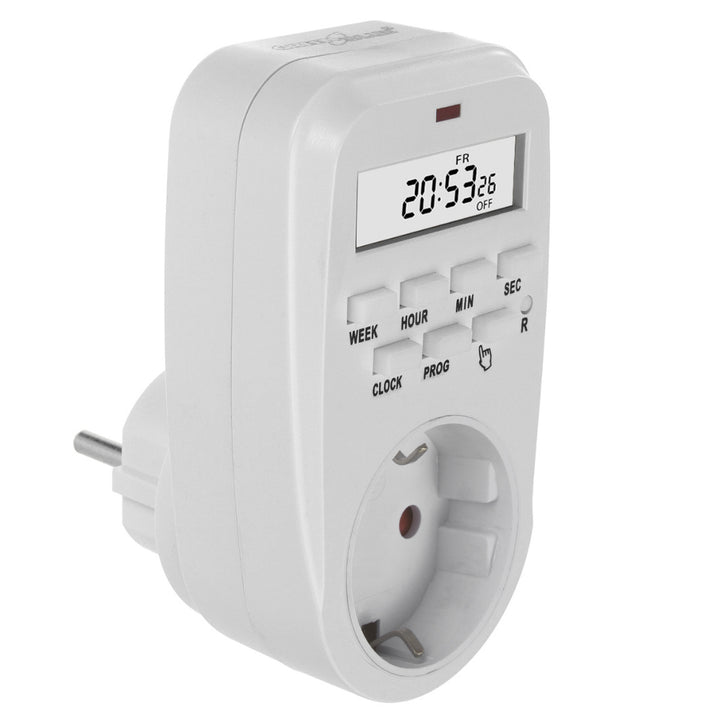 Interruttore orario digitale GreenBlue - timer, carico massimo 16A, IP20, GB362 F