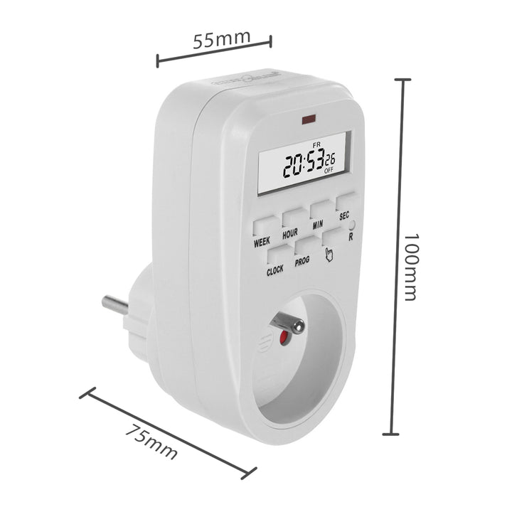 Timer digitale GreenBlue - carico massimo 16A, IP20, GB362 E