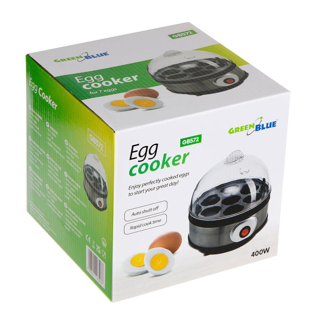 Cuociuova automatico GreenBlue, potenza 400W, fino a 7 uova, misurino, 220-240V~, 50 Hz, GB572