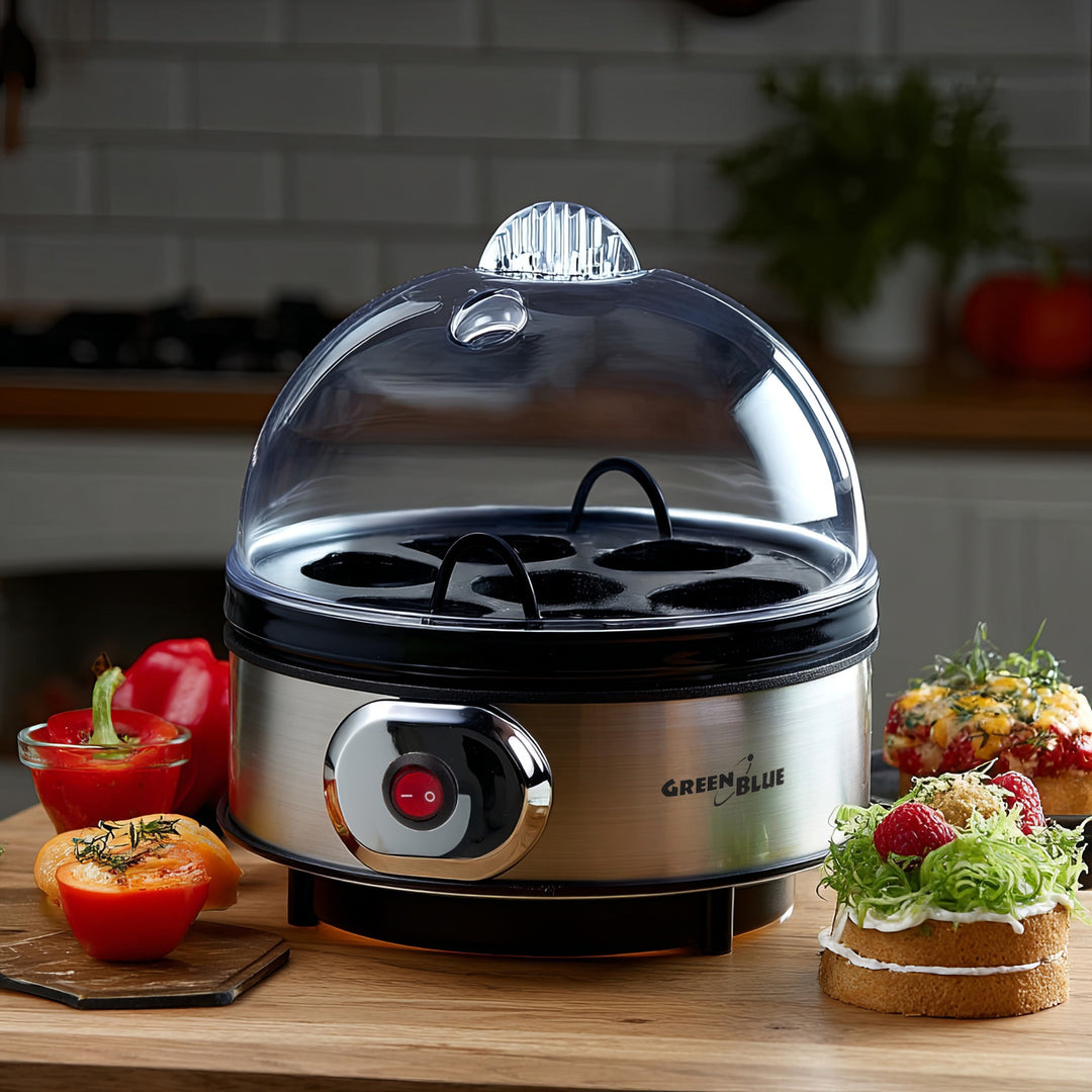 Cuociuova automatico GreenBlue, potenza 400W, fino a 7 uova, misurino, 220-240V~, 50 Hz, GB572