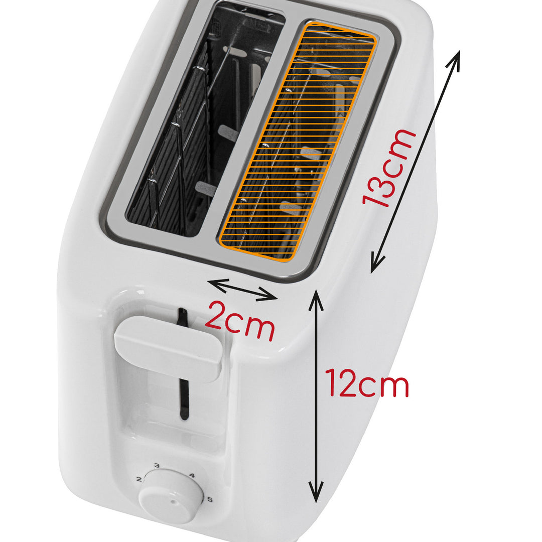 Tostapane Adler, 6 livelli di regolazione, griglia per focacce, 900 W, bianco, AD 3223