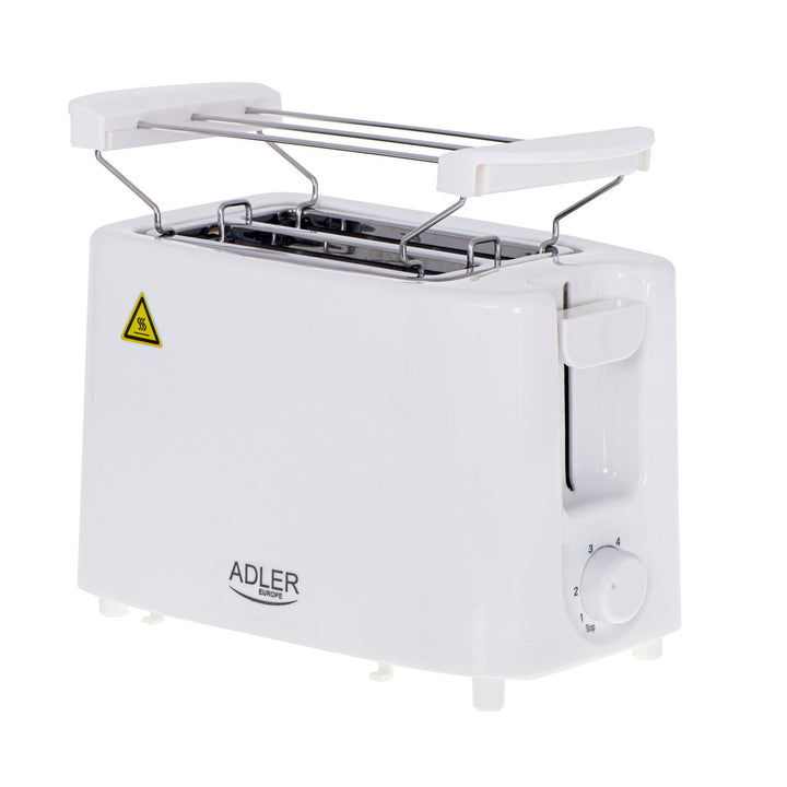 Tostapane Adler, 6 livelli di regolazione, griglia per focacce, 900 W, bianco, AD 3223
