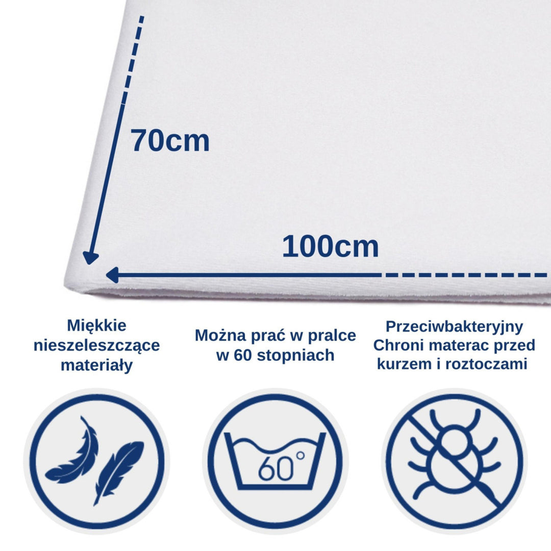 Coprimaterasso di protezione impermeabile Snibbs, foderata in pile, 70x100 cm