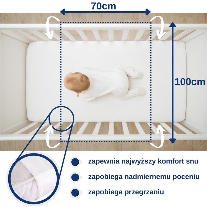 Coprimaterasso di protezione impermeabile Snibbs, foderata in pile, 70x100 cm