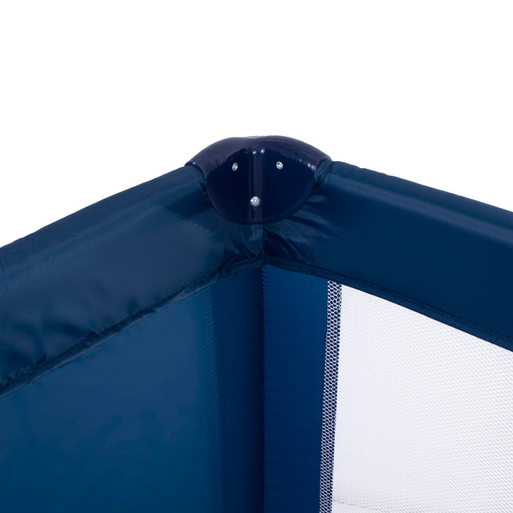 Lettino da viaggio Promedix, 125x65x74cm, blu, rotelle, copertura protettiva, PR-803B + Serratura porta scorrevole 2 pezzi GB116