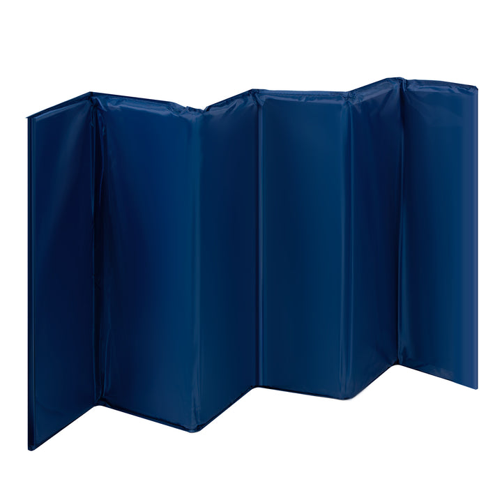 Lettino da viaggio Promedix, 125x65x74cm, blu, rotelle, copertura protettiva, PR-803B + Serratura porta scorrevole 2 pezzi GB116