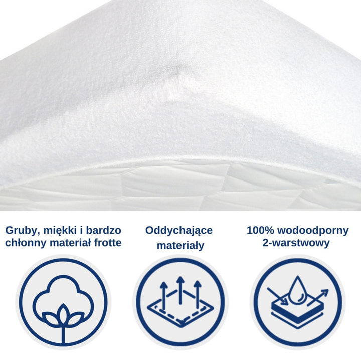 Coprimaterasso impermeabile Snibbs, bianco, 70x140 cm, T-SNI-10024