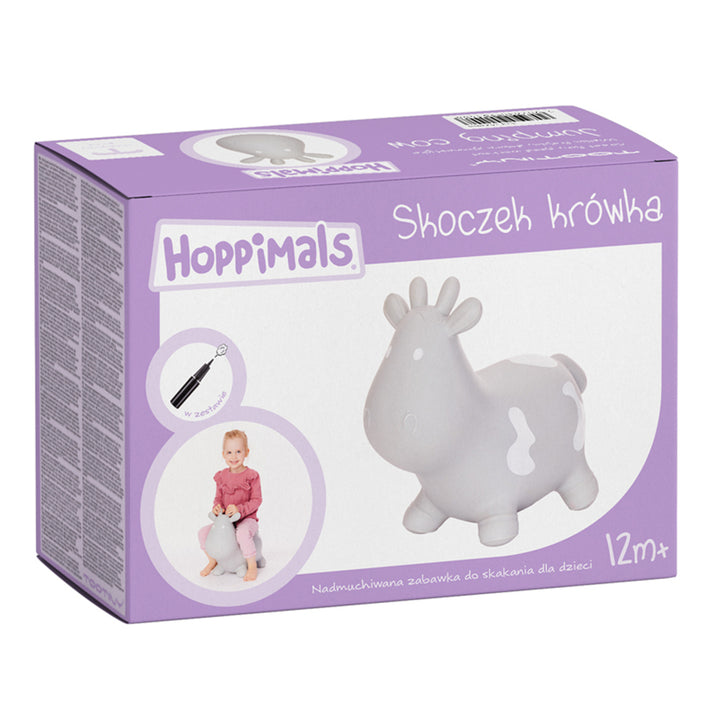 Hoppimals, Salterino di gomma grigio mucca + pompa T-TFF-NN140