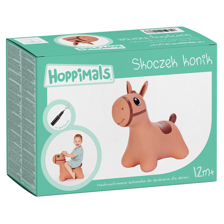 Hoppimals, Cavallino di gomma, marrone, pompa, T-TFF-NN186