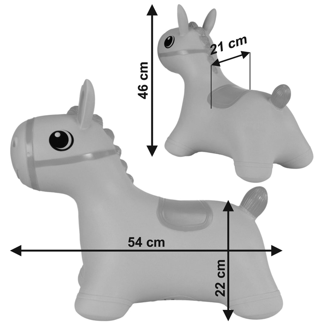 Hoppimals, Cavallino di gomma, marrone, pompa, T-TFF-NN186
