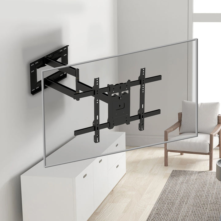 Maclean Supporto TV da parete , VESA max 600x400, 37-80", 45 kg, braccio  extra lungo regolabile max. 915 mm, MC-985