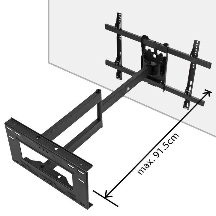 Maclean Supporto TV da parete , VESA max 600x400, 37-80", 45 kg, braccio  extra lungo regolabile max. 915 mm, MC-985