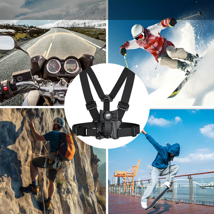 Imbracatura per telefono Maclean Sports, universale, per telefono, fotocamera, compatibile con GoPro e altre fotocamere, supporto girevole, MC-294