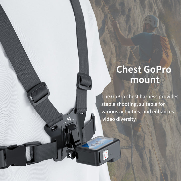Imbracatura per telefono Maclean Sports, universale, per telefono, fotocamera, compatibile con GoPro e altre fotocamere, supporto girevole, MC-294
