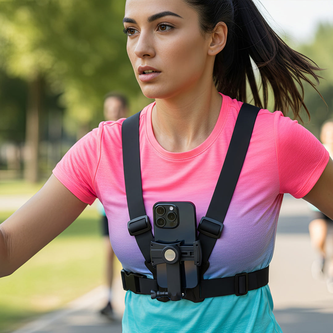 Imbracatura per telefono Maclean Sports, universale, per telefono, fotocamera, compatibile con GoPro e altre fotocamere, supporto girevole, MC-294