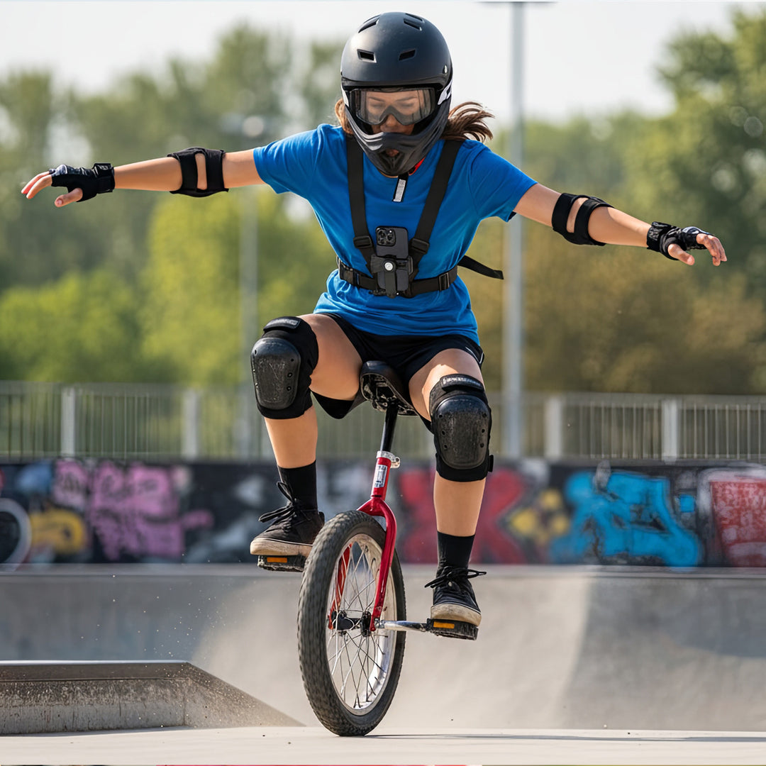 Imbracatura per telefono Maclean Sports, universale, per telefono, fotocamera, compatibile con GoPro e altre fotocamere, supporto girevole, MC-294