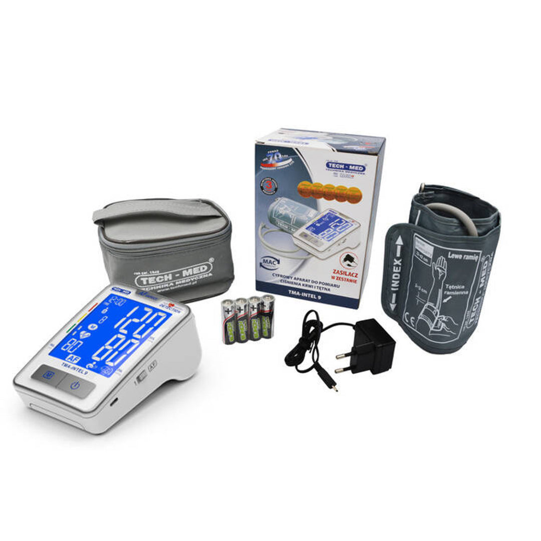 Misuratore di pressione Tech-Med, rilevamento della fibrillazione atriale, display LCD, TMA-INTEL 9