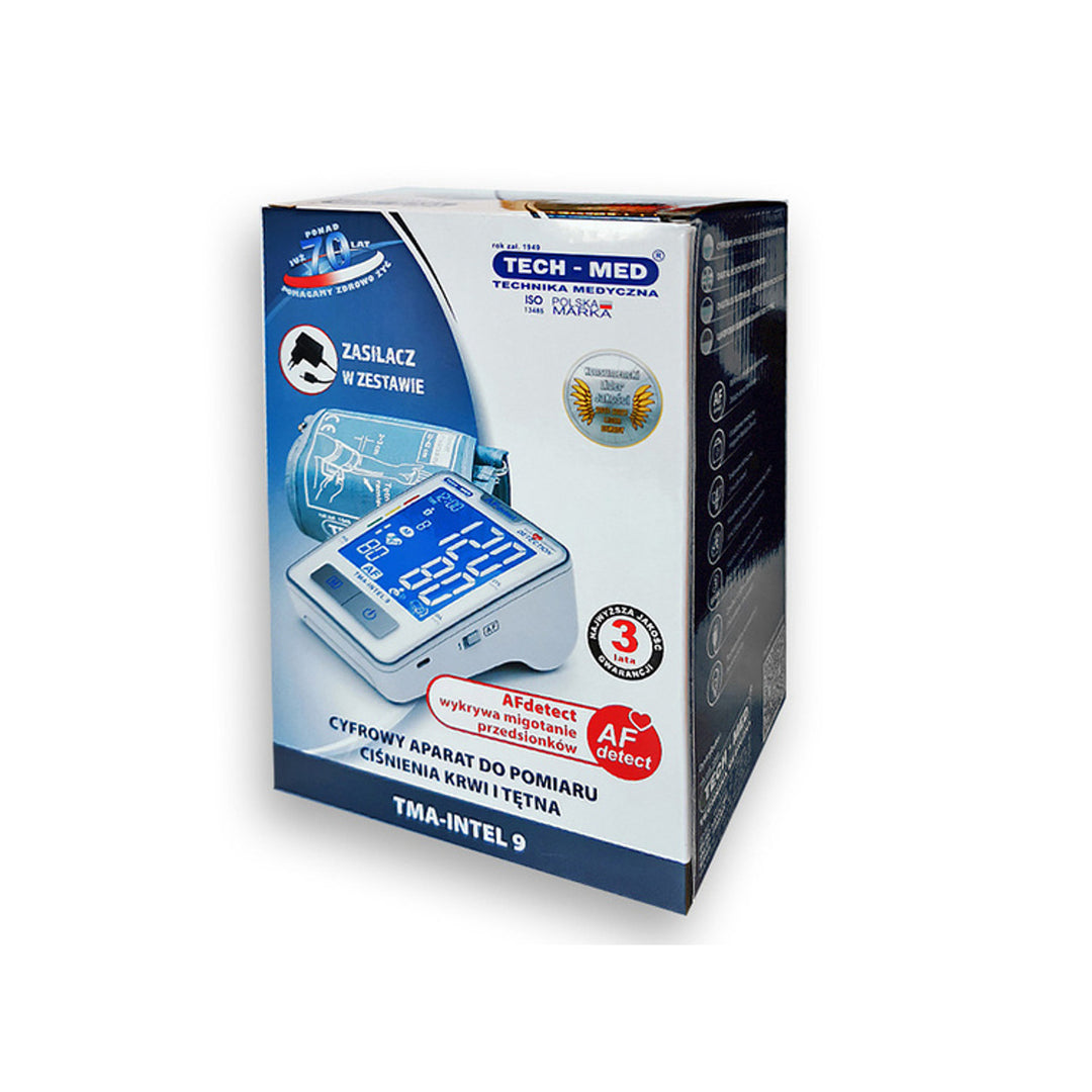 Misuratore di pressione Tech-Med, rilevamento della fibrillazione atriale, display LCD, TMA-INTEL 9