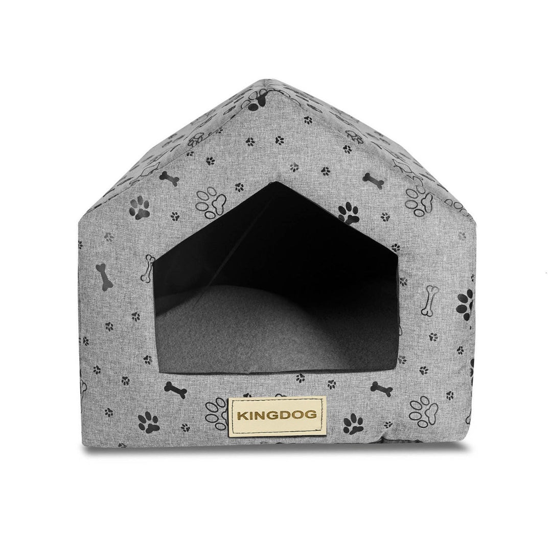 Tana in spugna grigio osso nero 50x40cm h38cm Kingdog