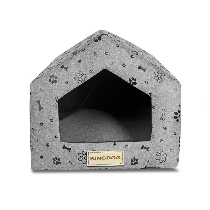 Tana in spugna grigio osso nero 50x40cm h38cm Kingdog