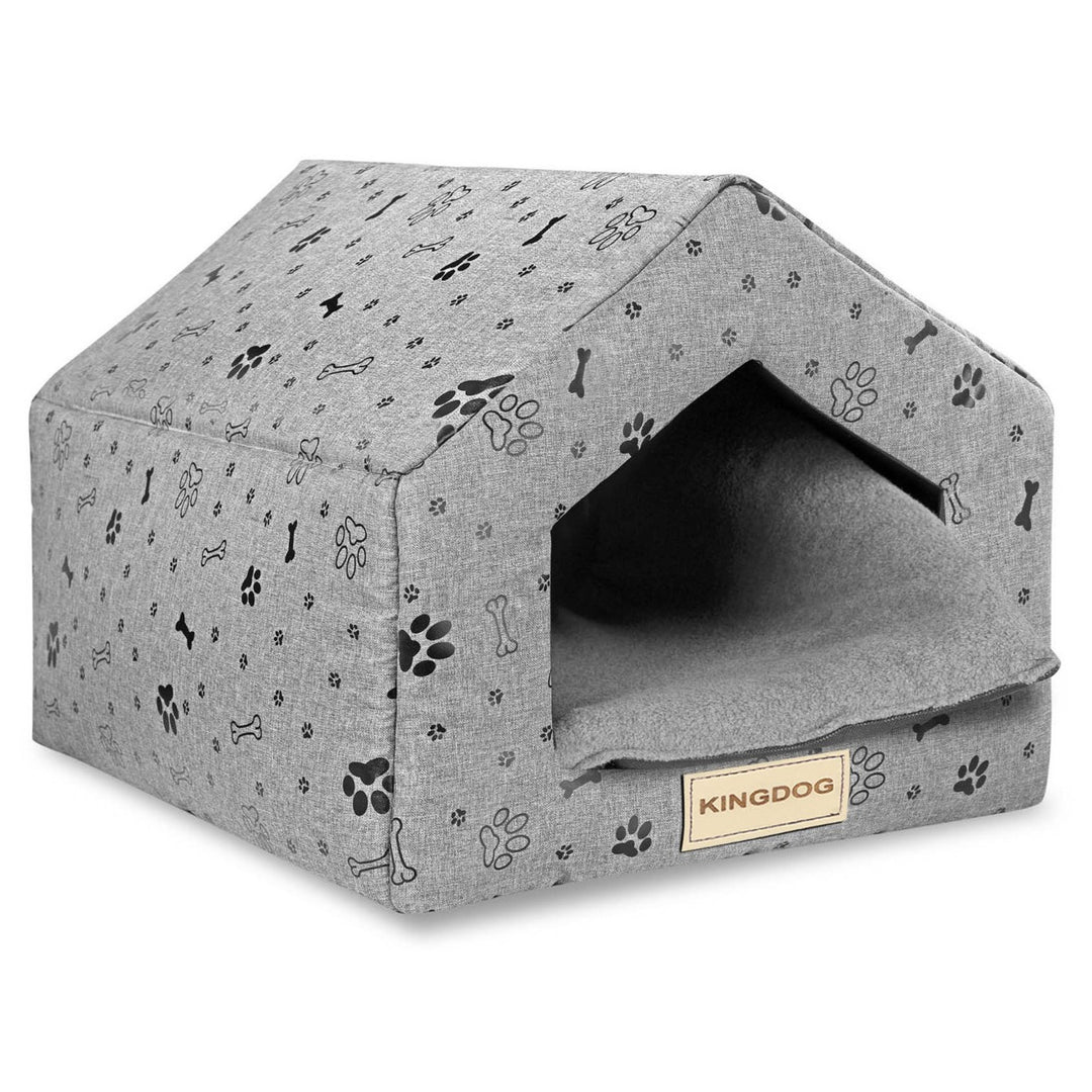 Tana in spugna grigio osso nero 50x40cm h38cm Kingdog