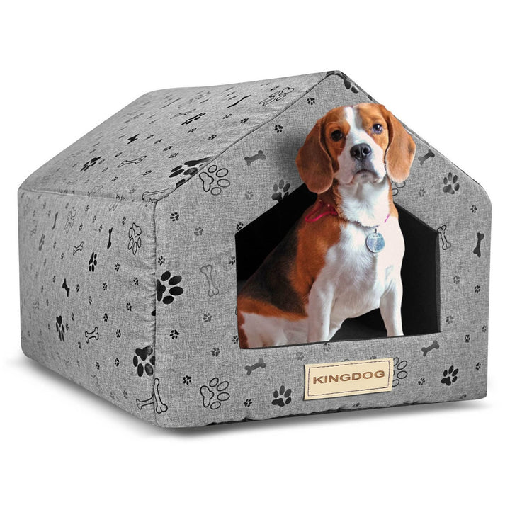 Tana in spugna grigio osso nero 50x40cm h38cm Kingdog