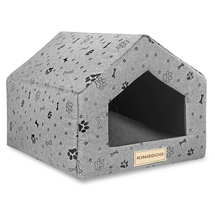 Tana in spugna grigio osso nero 50x40cm h38cm Kingdog