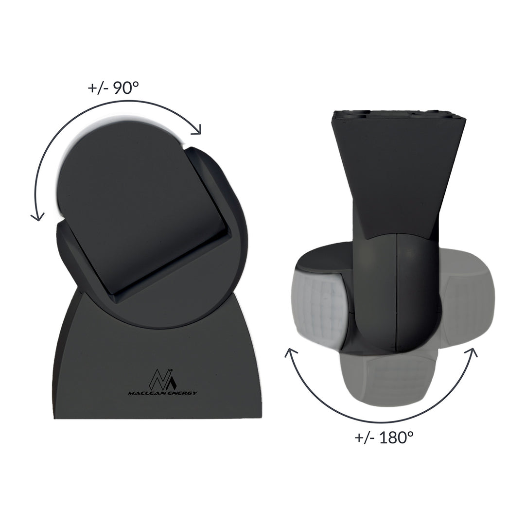 Maclean Rilevatore di movimento PIR, a infrarossi, con telecomando, max. 1200W (lampada a incandescenza), max. 300W (LED), MCE241 B